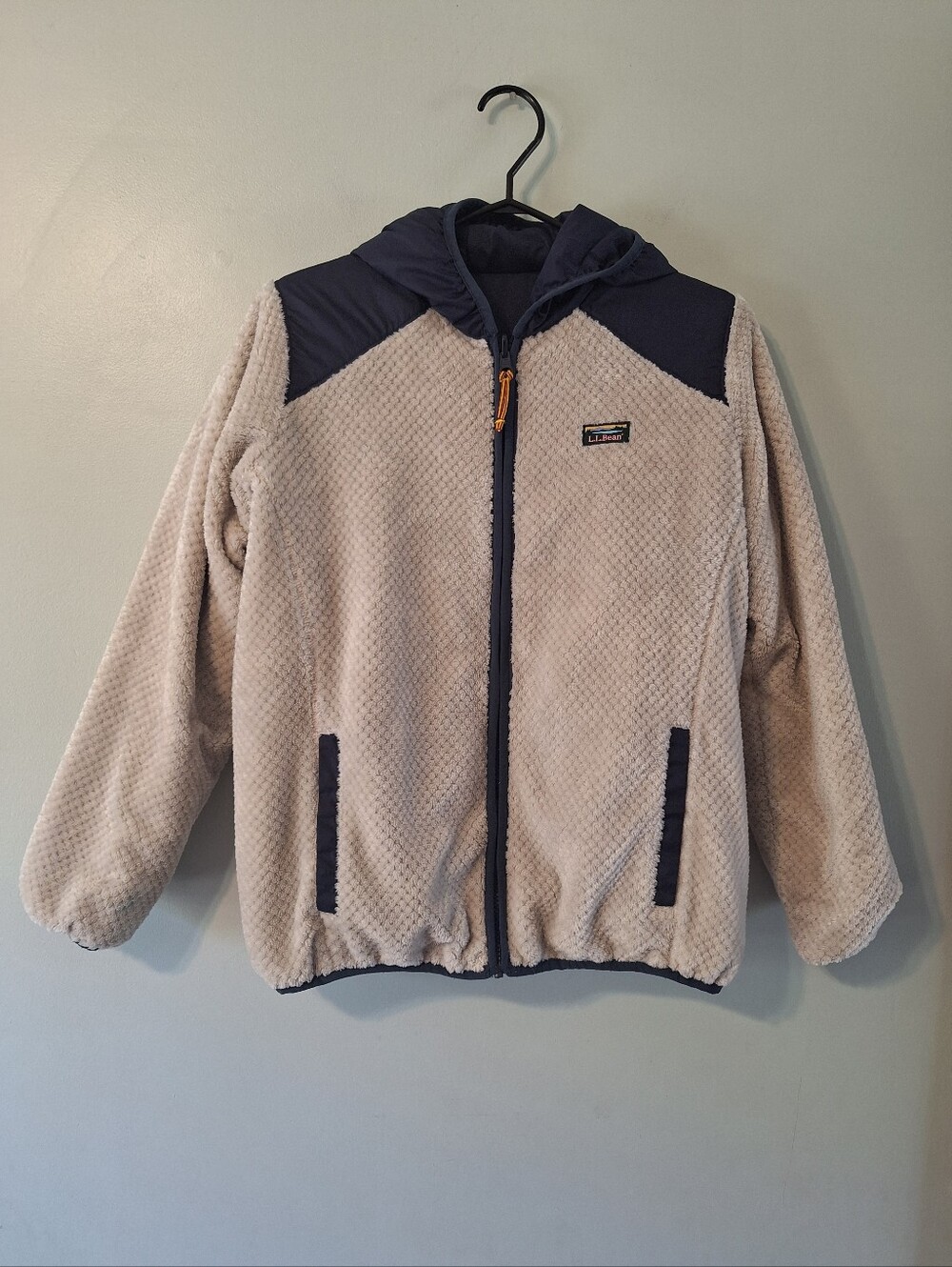 LL Bean Children's Hooded Fleece Jacket - Reversible  - 14/16